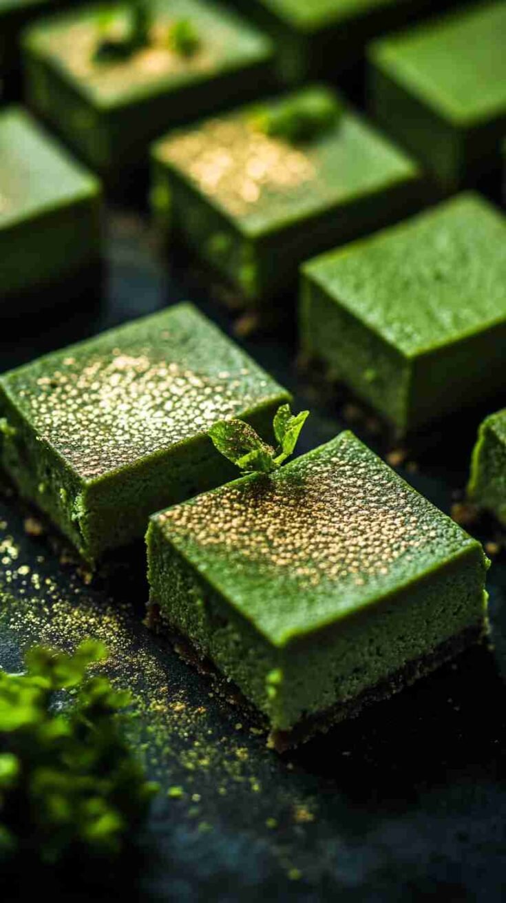 Matcha Green Tea Cheesecake Squares