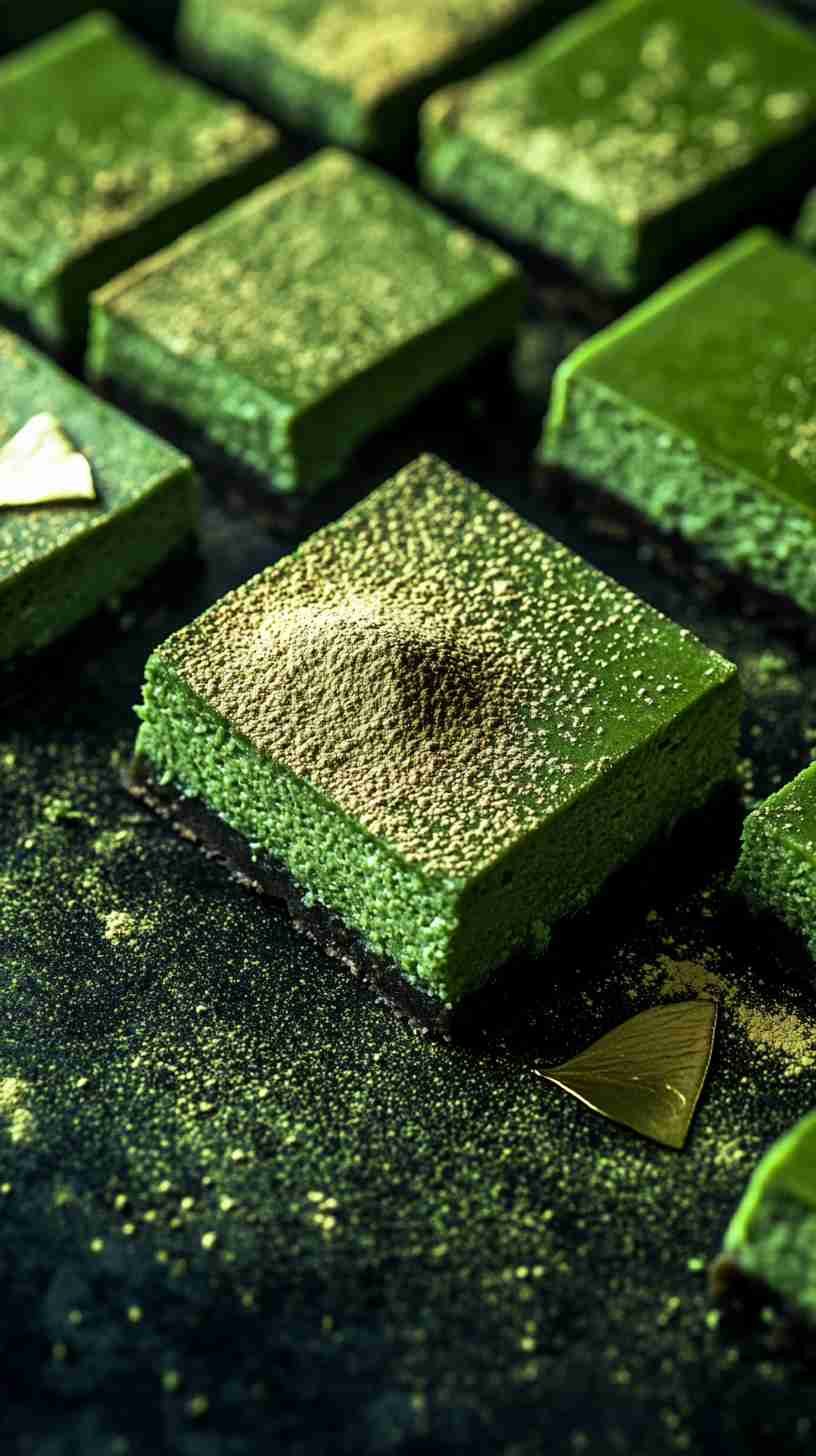 Matcha Green Tea Cheesecake Squares