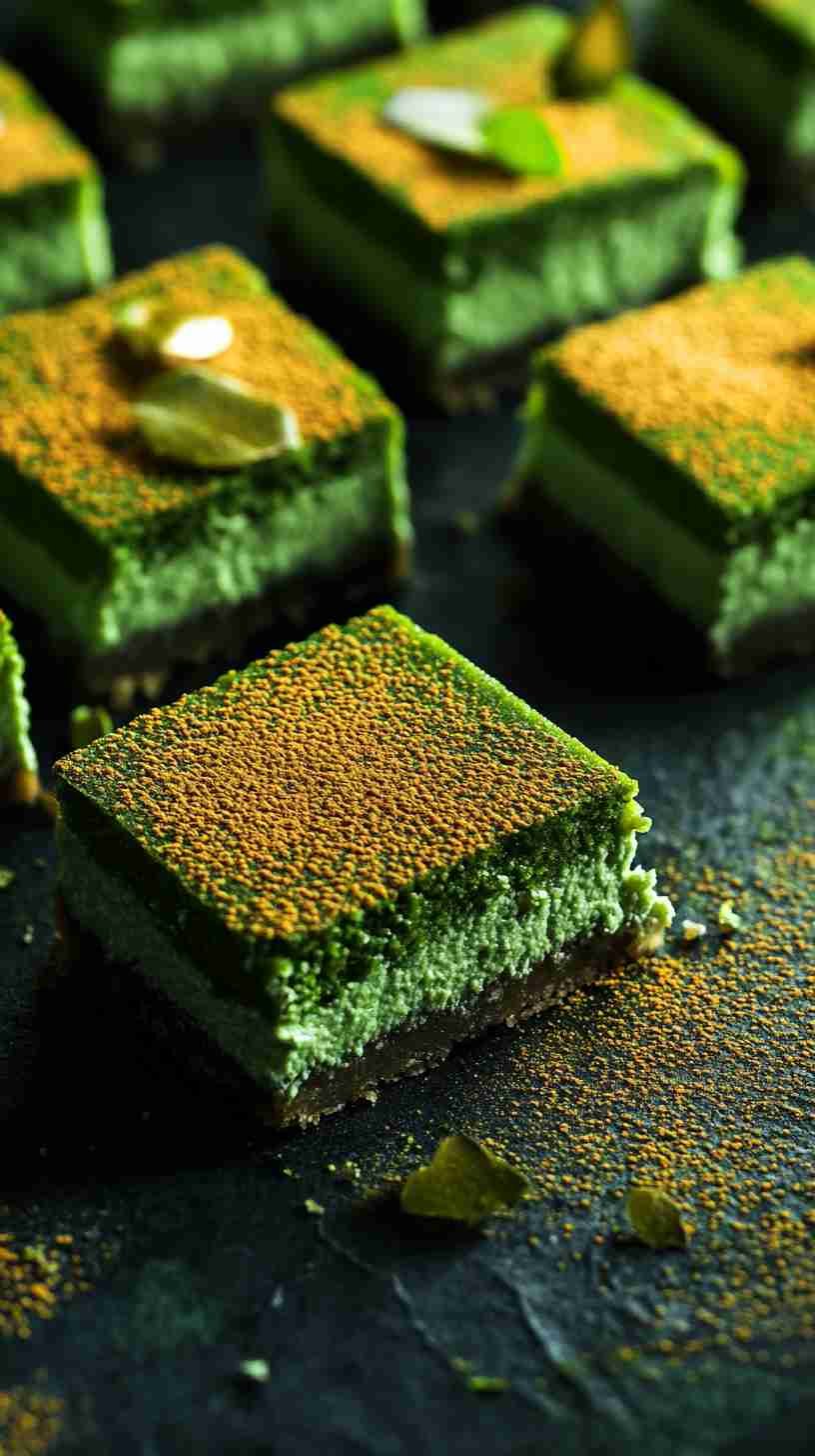 Matcha Green Tea Cheesecake Squares