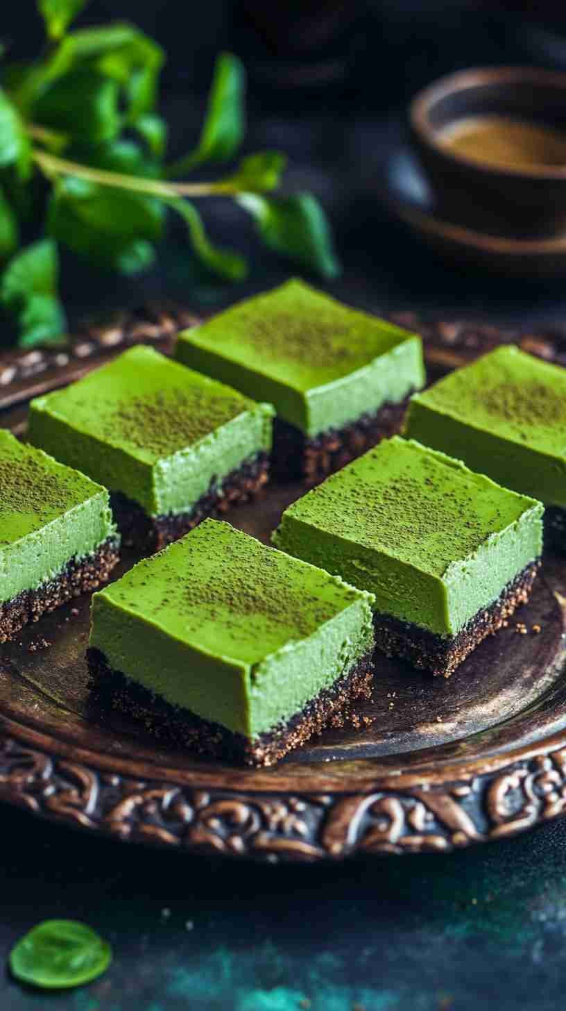 Matcha Green Tea Cheesecake Squares