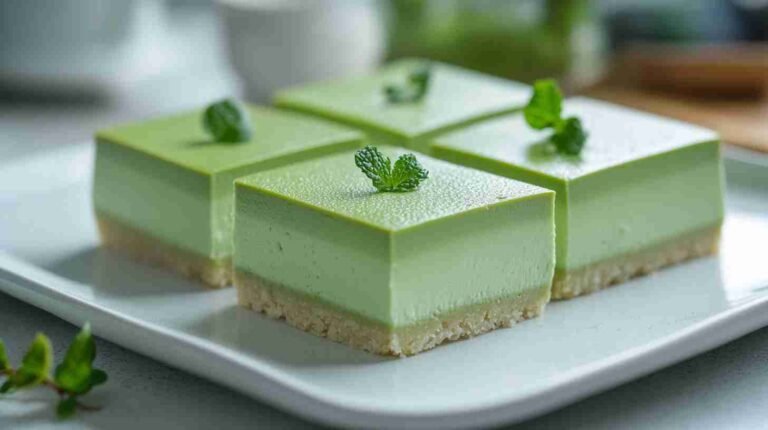 Matcha Green Tea Cheesecake Squares
