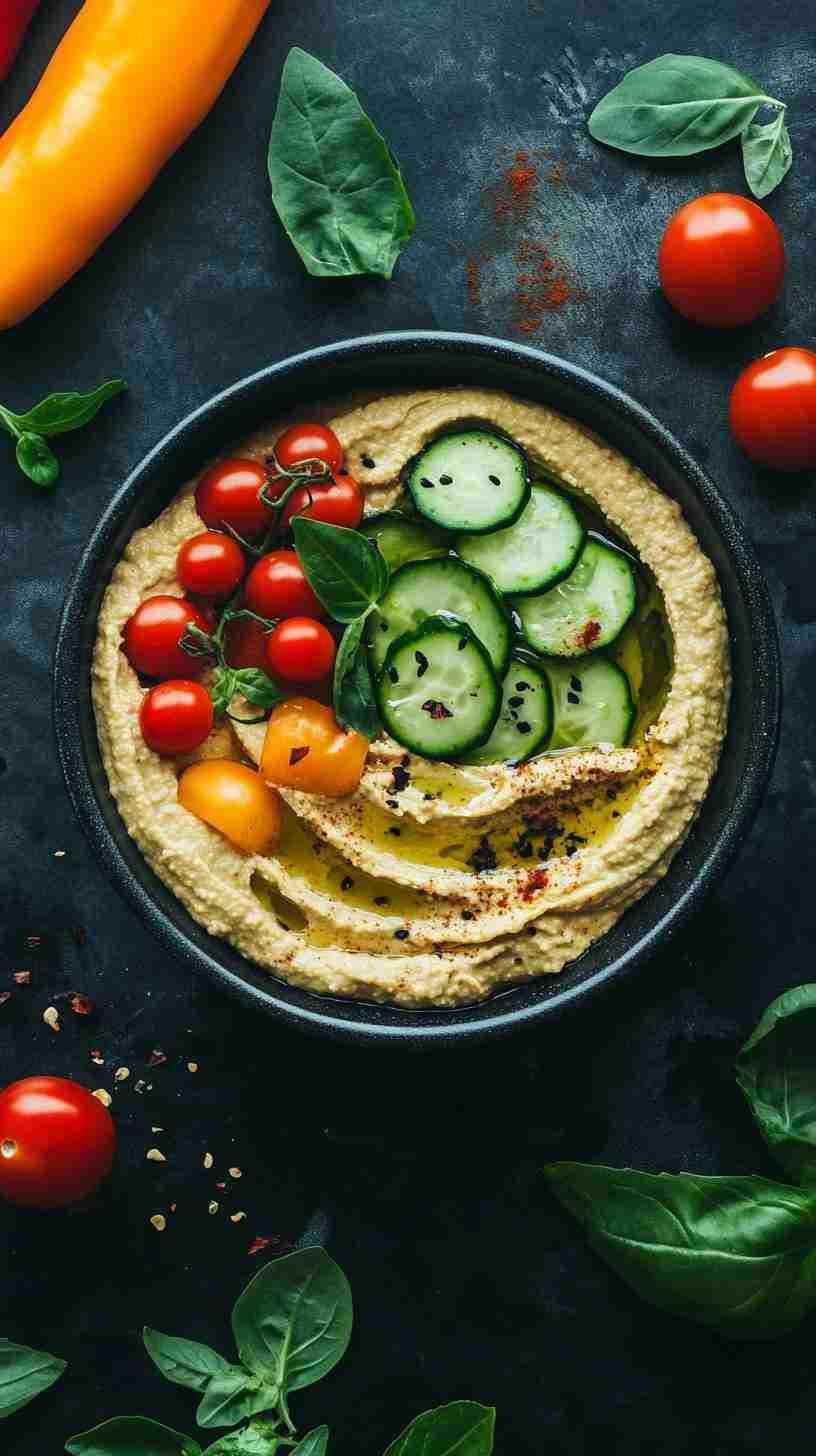 Mediterranean Hummus and Veggie Wraps