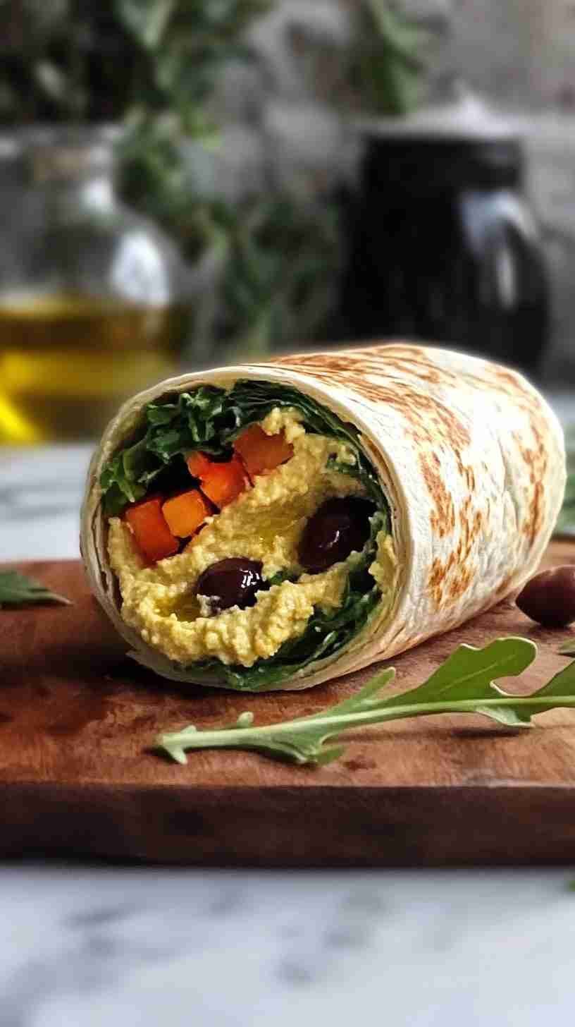 Mediterranean Hummus and Veggie Wraps