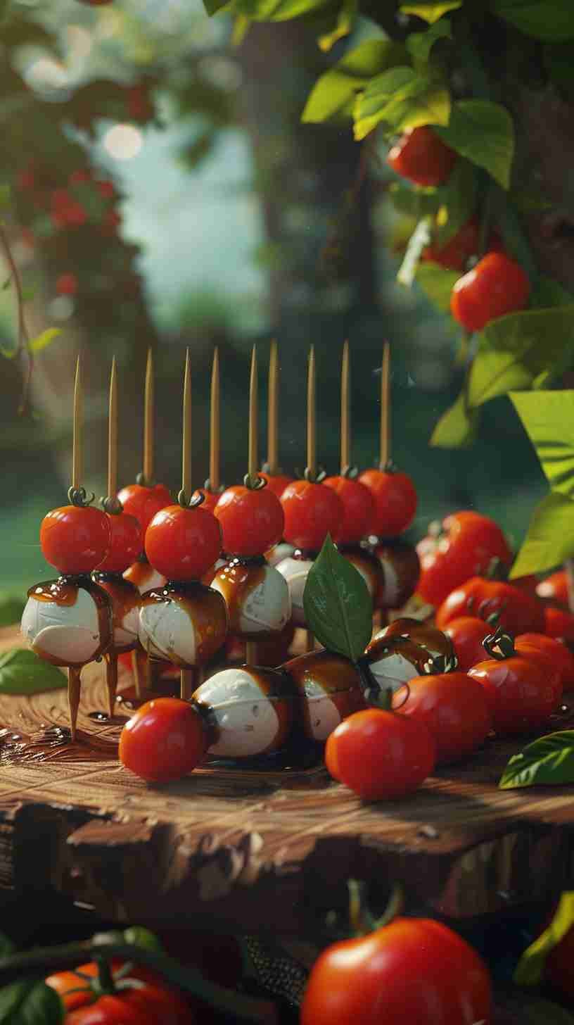 Mini Caprese Skewers- Easy Finger Foods for Party