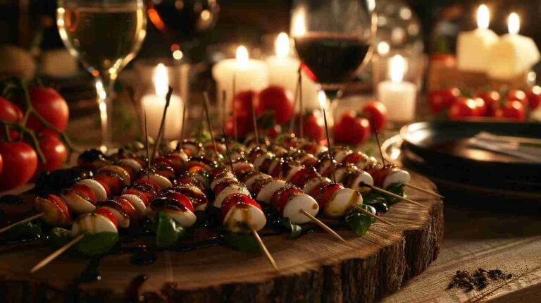 Mini Caprese Skewers- Easy Finger Foods for Party