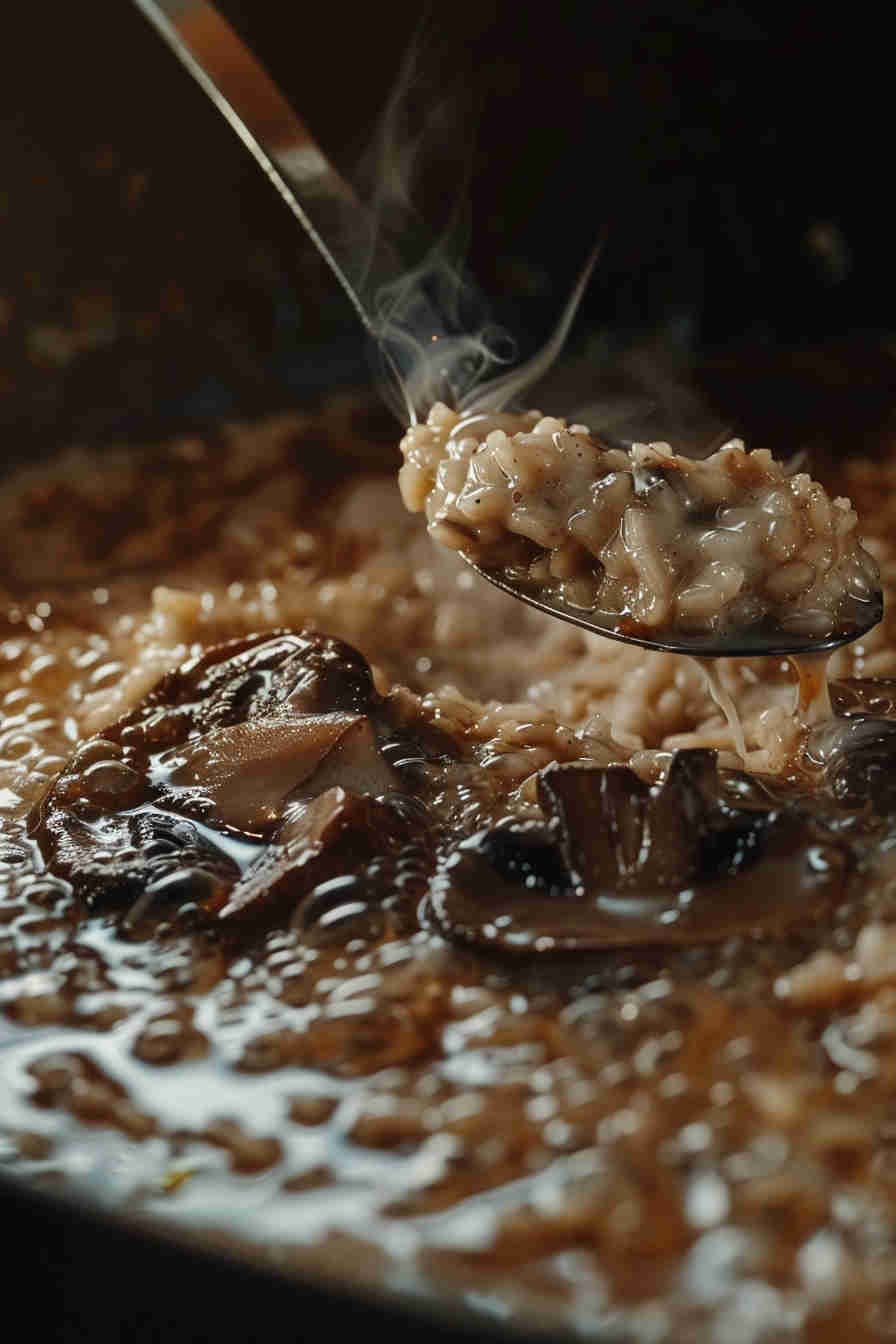 Mushroom Risotto with Brown Rice