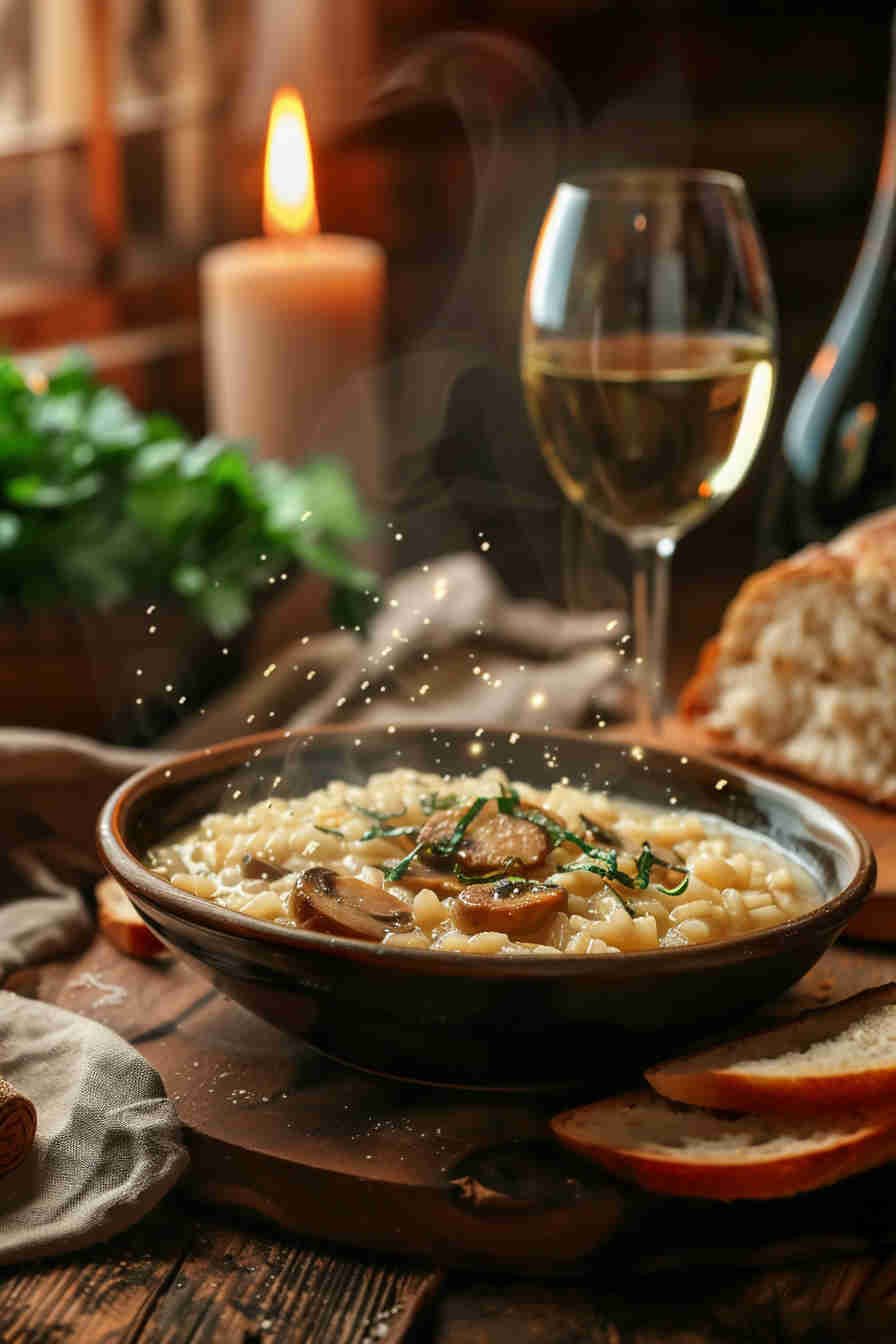 Mushroom Risotto with Brown Rice