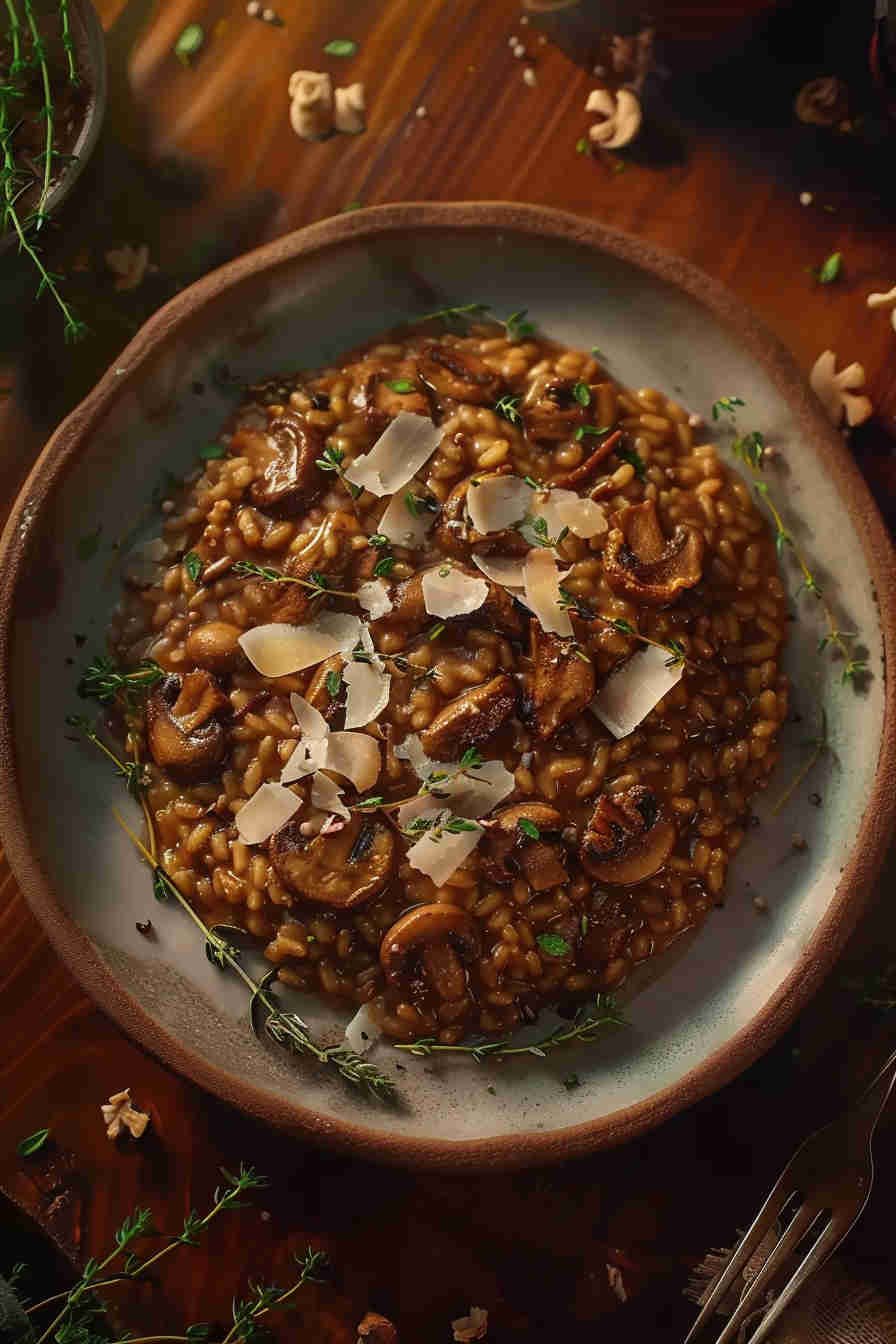 Mushroom Risotto with Brown Rice