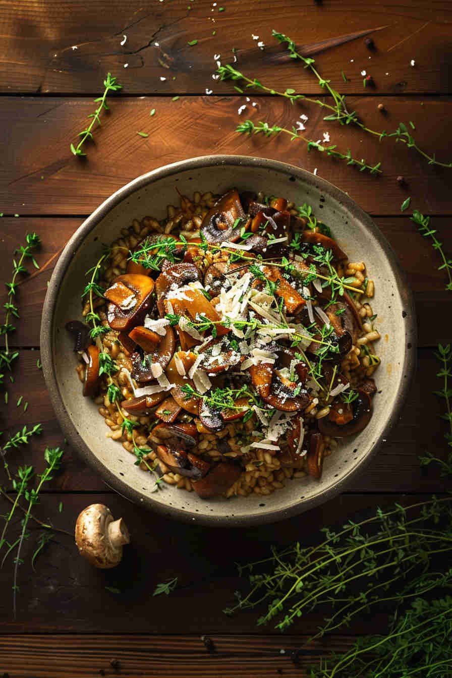 Mushroom Risotto with Brown Rice