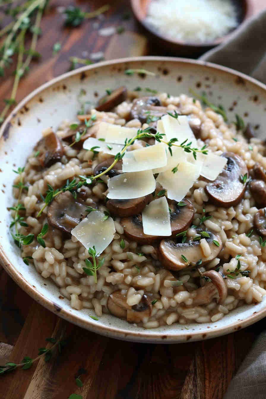 Mushroom Risotto with Brown Rice