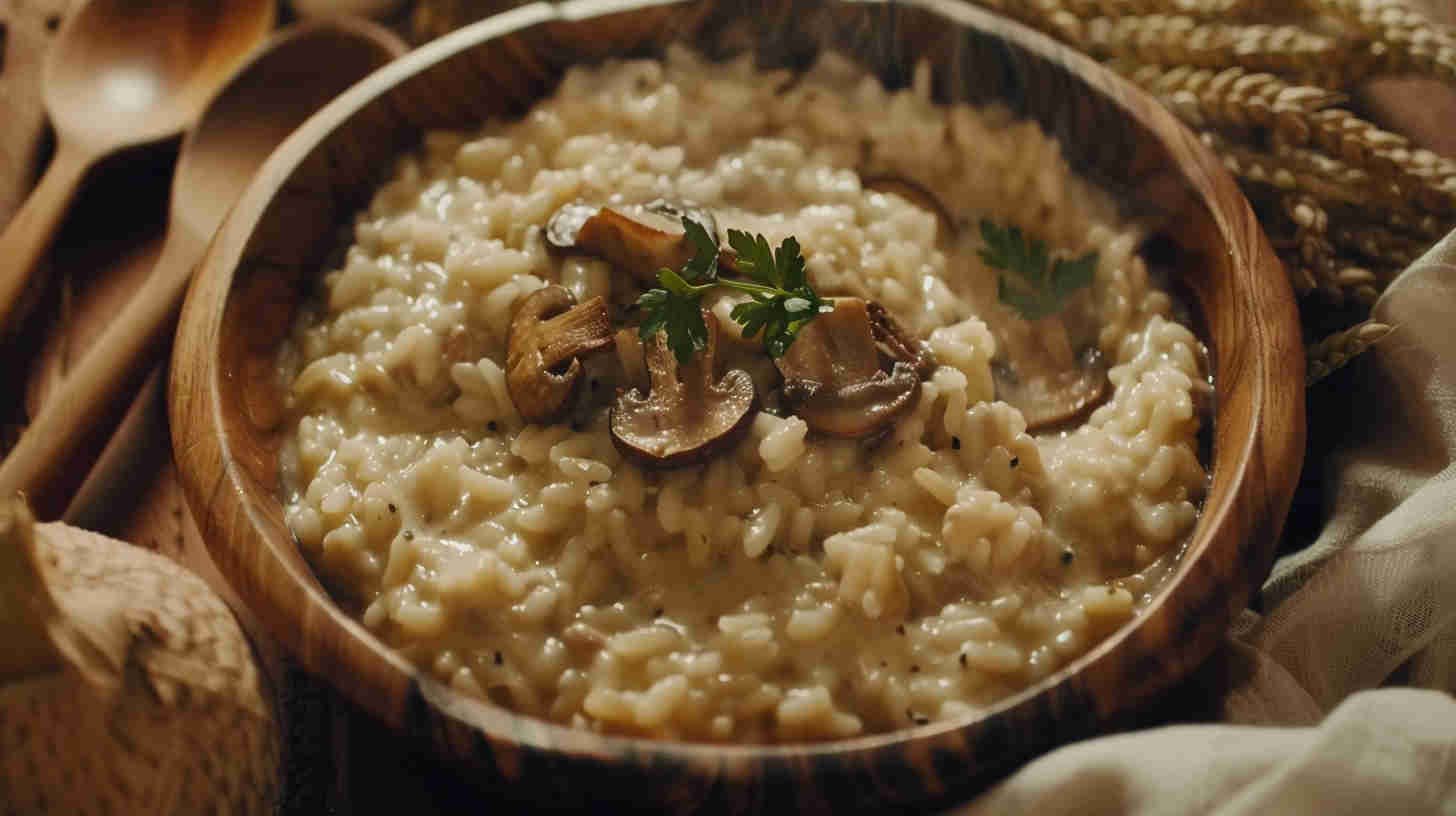 Mushroom Risotto with Brown Rice