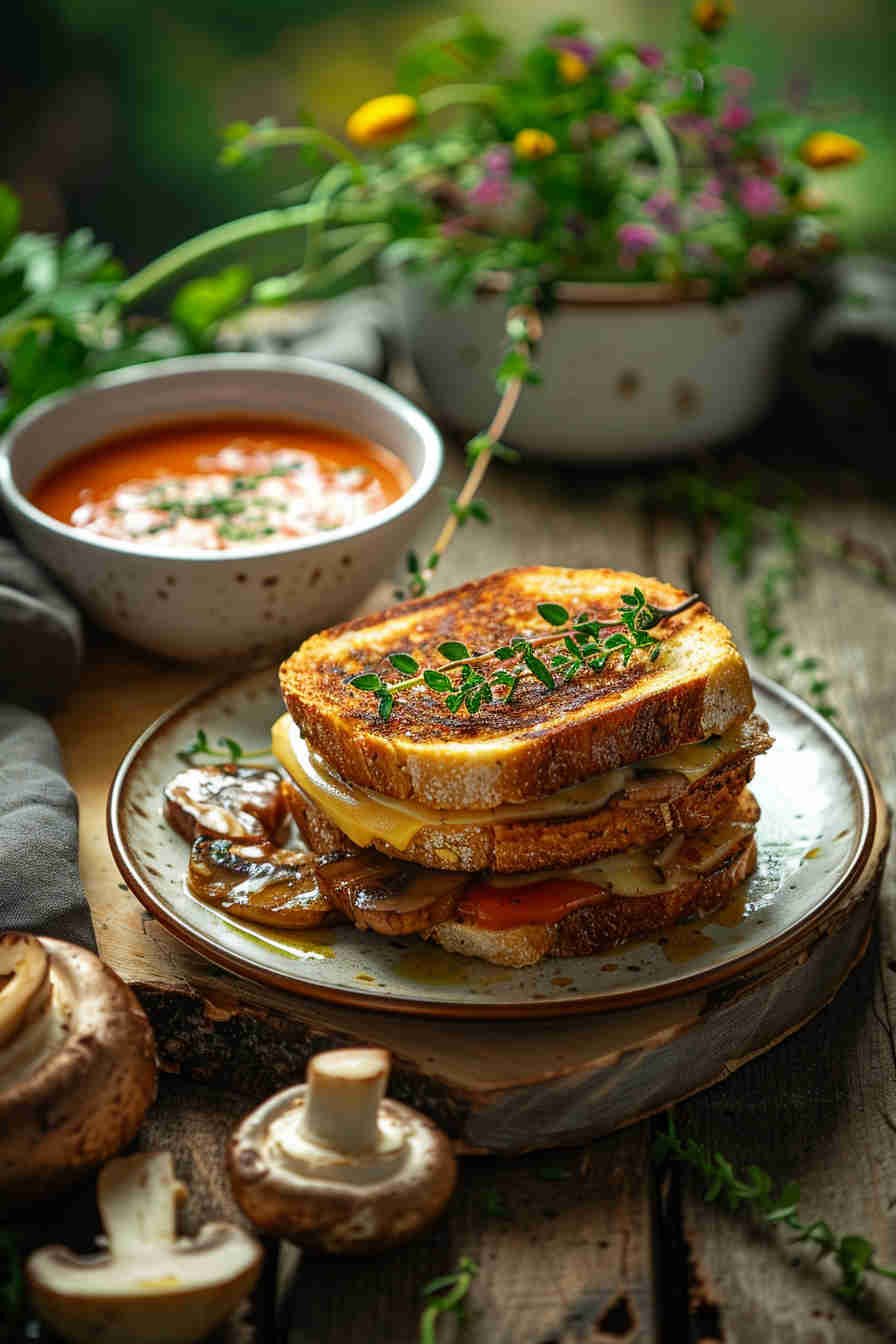 Mushroom Swiss Grilled Cheese