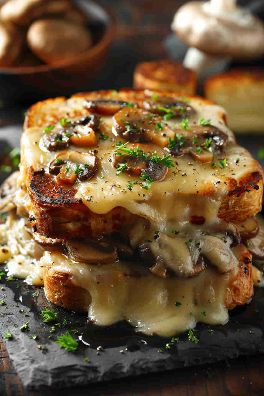 Mushroom Swiss Grilled Cheese
