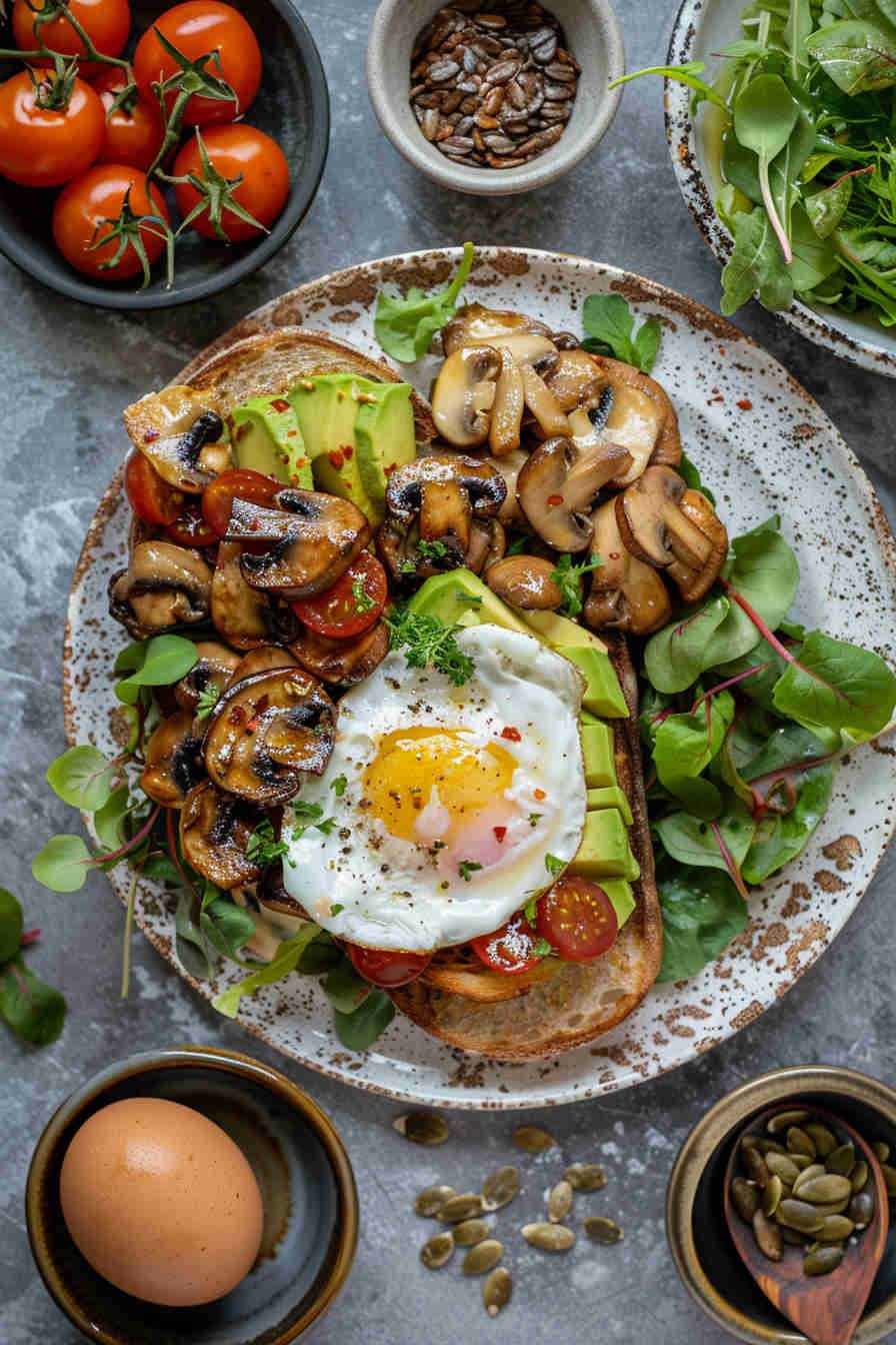 Mushroom and Avocado Toast