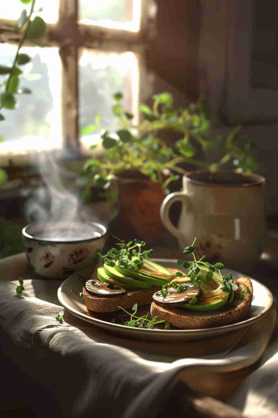 Mushroom and Avocado Toast