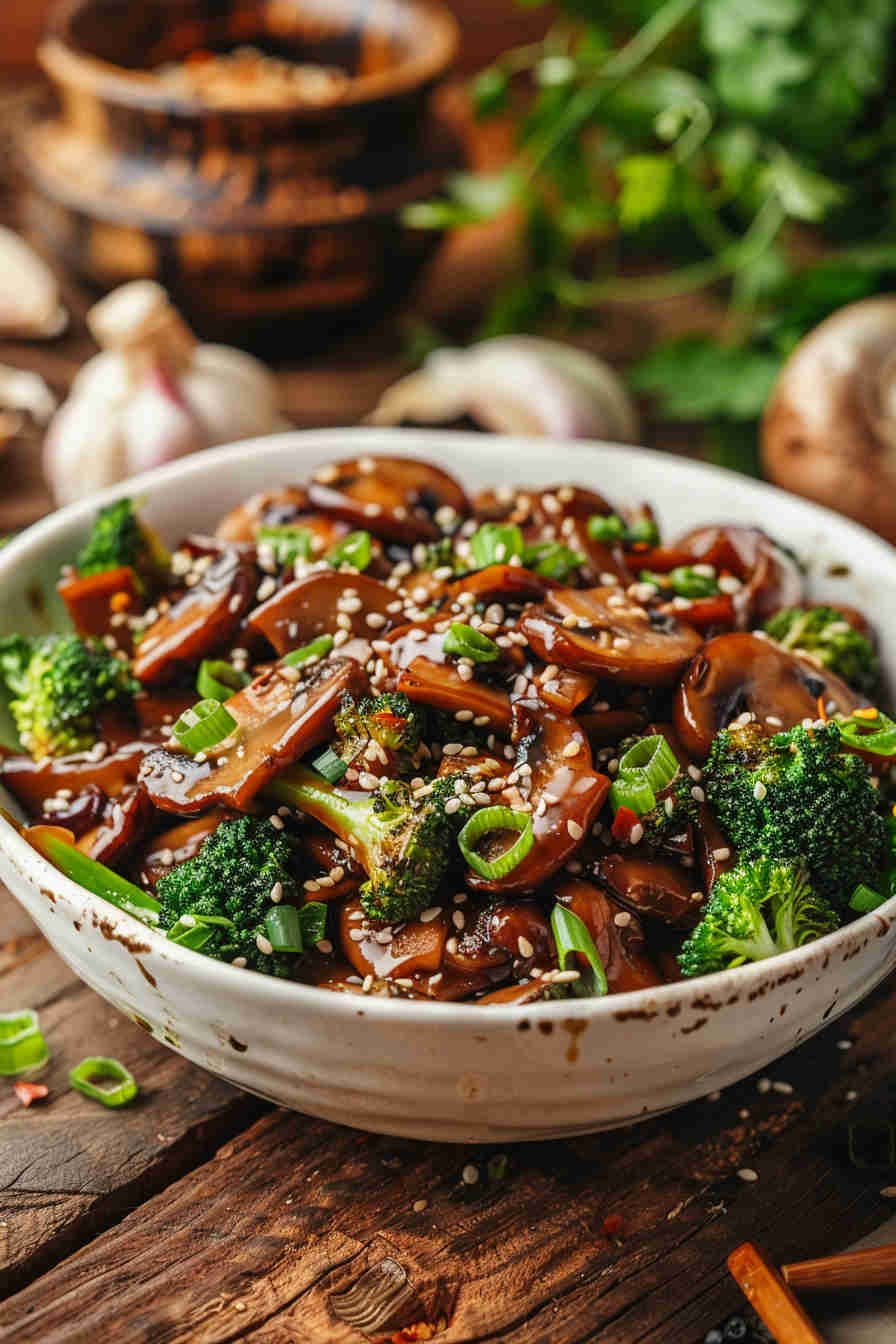 Mushroom and Broccoli Stir-Fry