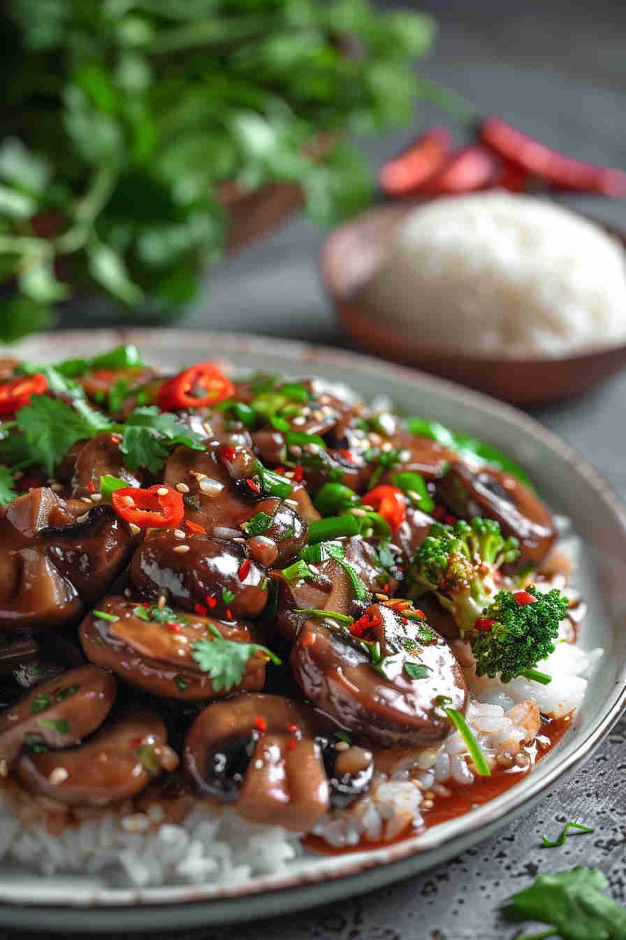 Mushroom and Broccoli Stir-Fry