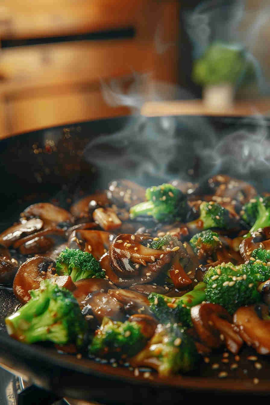 Mushroom and Broccoli Stir-Fry
