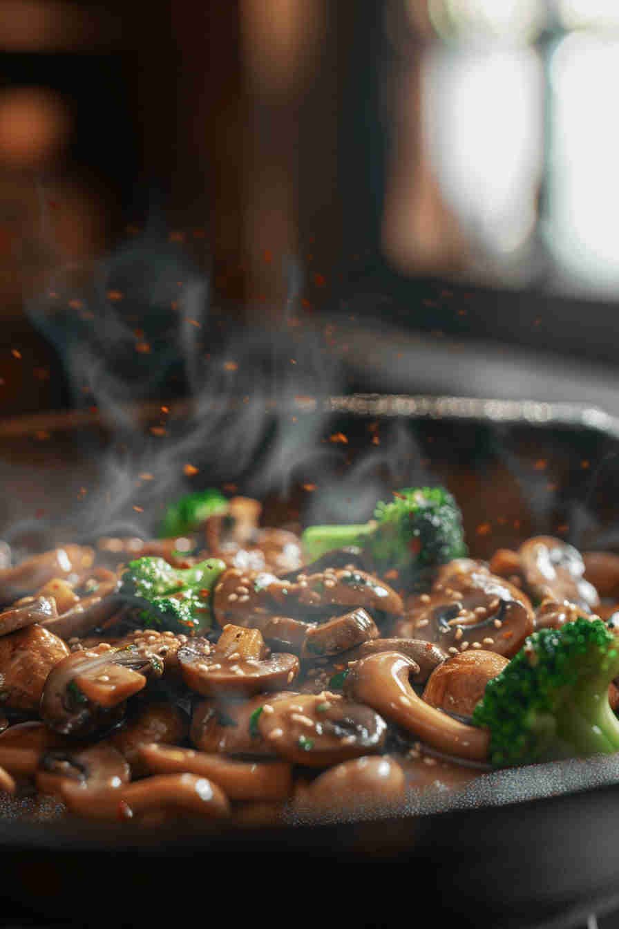 Mushroom and Broccoli Stir-Fry