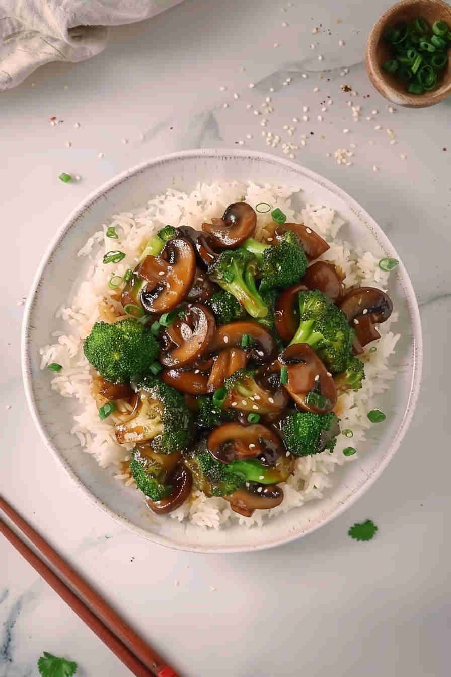 Mushroom and Broccoli Stir-Fry