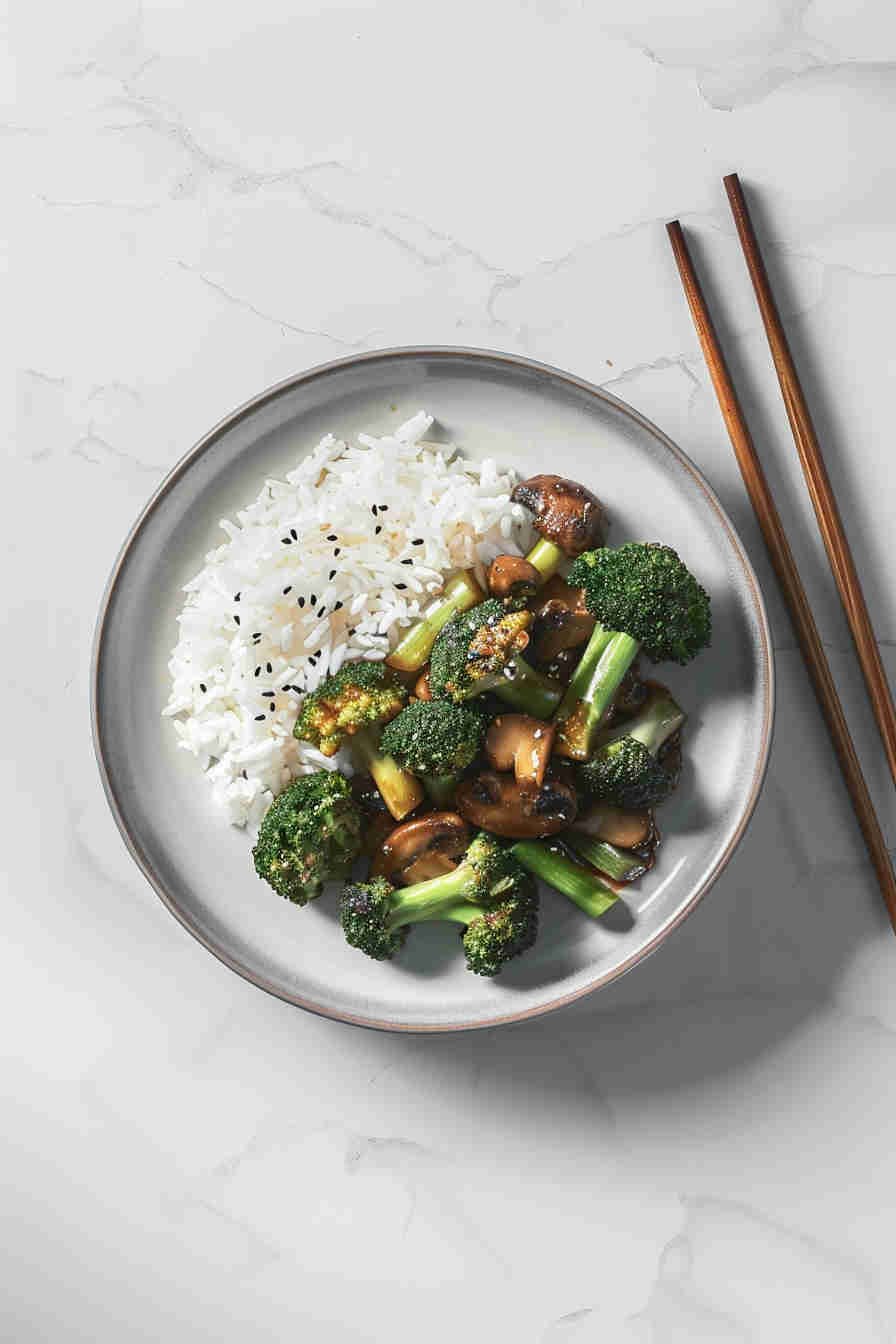 Mushroom and Broccoli Stir-Fry