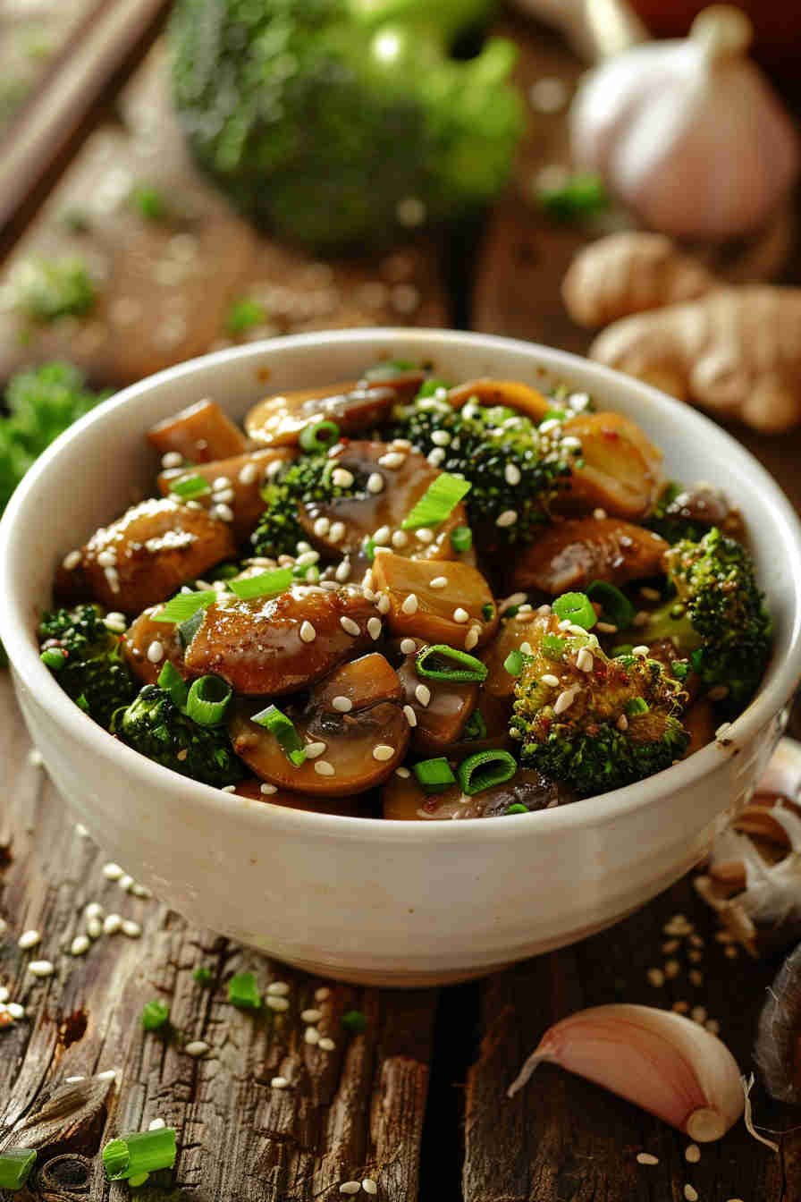 Mushroom and Broccoli Stir-Fry