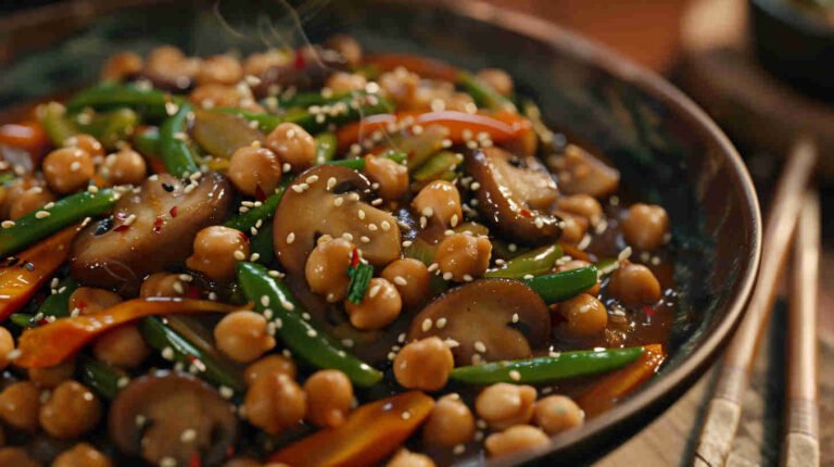 Mushroom and Chickpea Stir-Fry