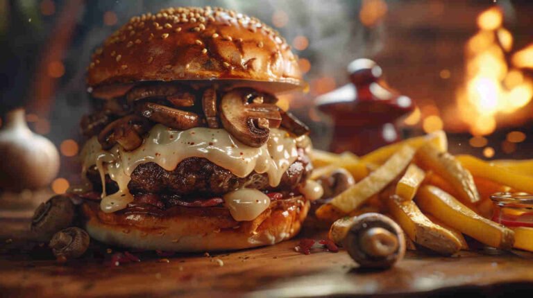 Mushroom and Swiss Burger