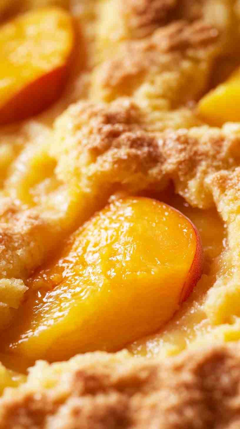 Peach Cobbler with Yellow Cake Mix
