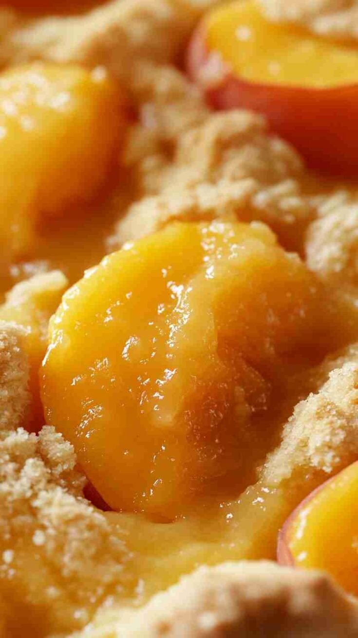 Peach Cobbler with Yellow Cake Mix