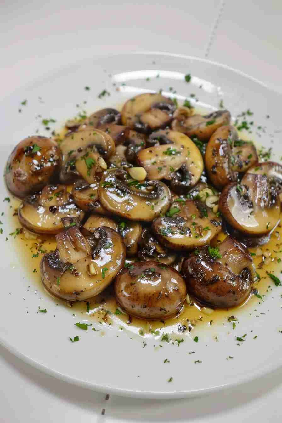 Quick Sautéed Cap Mushrooms with Garlic Butter