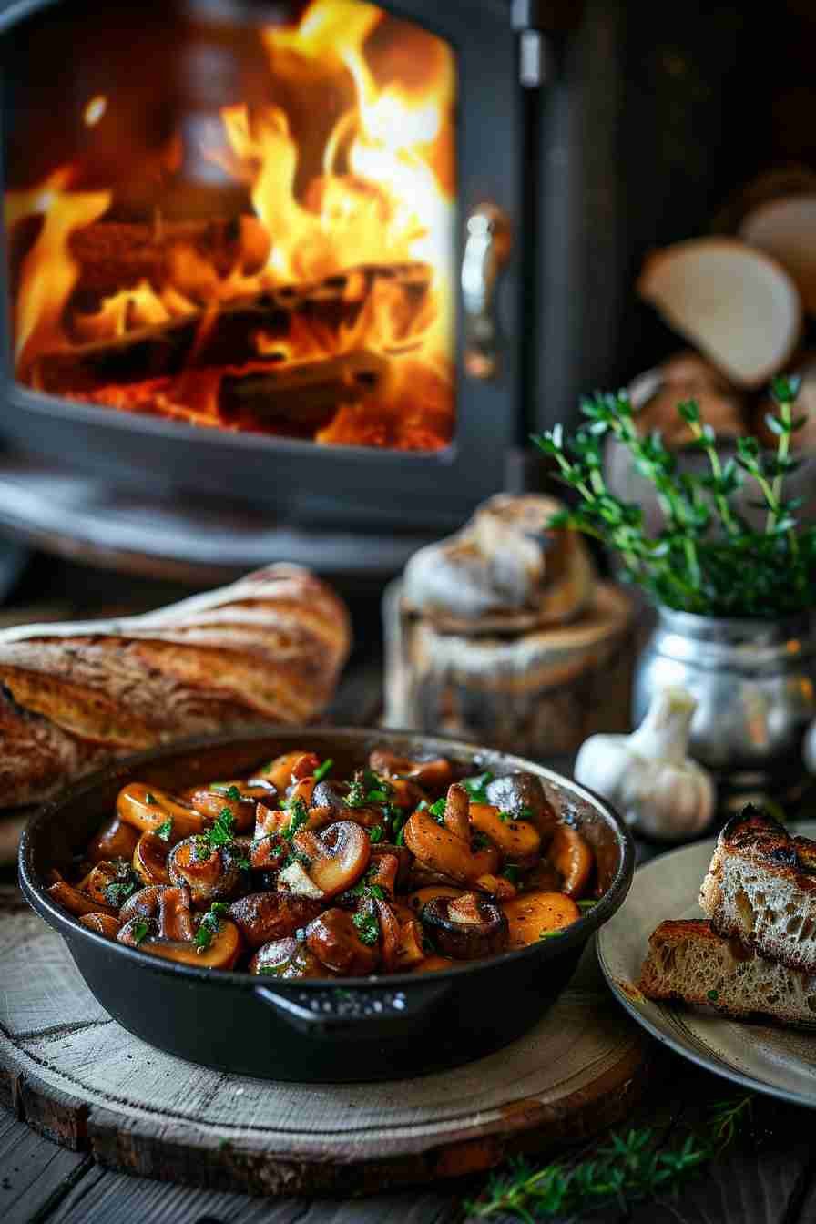 Quick Sautéed Cap Mushrooms with Garlic Butter