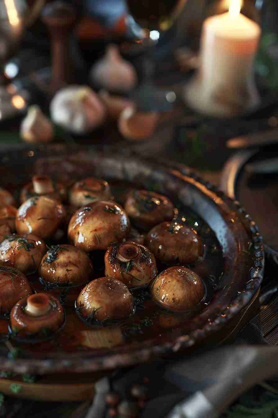 Quick Sautéed Cap Mushrooms with Garlic Butter