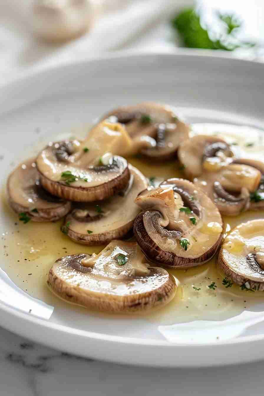 Quick Sautéed Cap Mushrooms with Garlic Butter