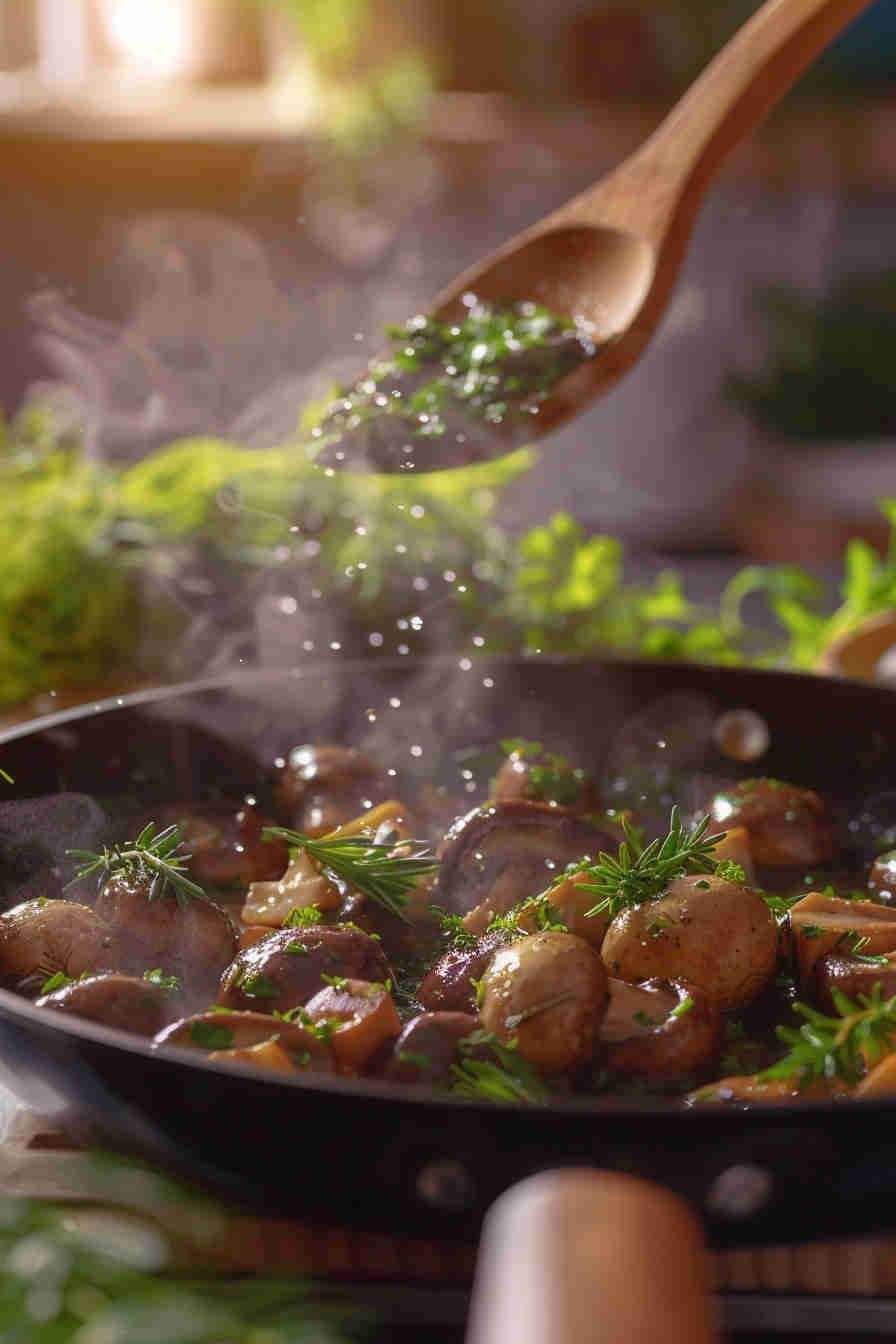 Sauteed Mushrooms in Herb Butter