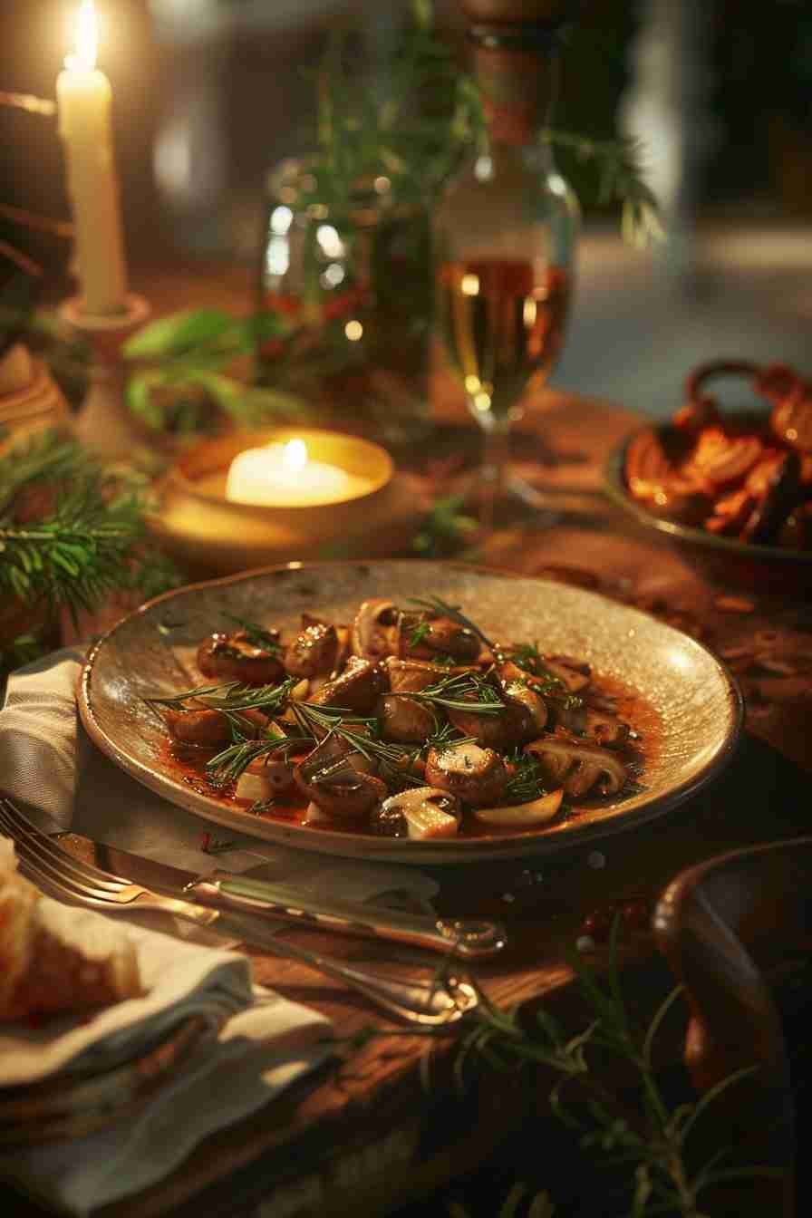 Simple Sautéed Cap Mushrooms with Fresh Thyme