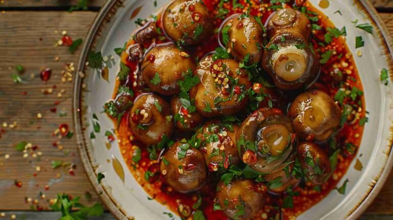 Spicy Cap Mushrooms with Thai Chili Sauce