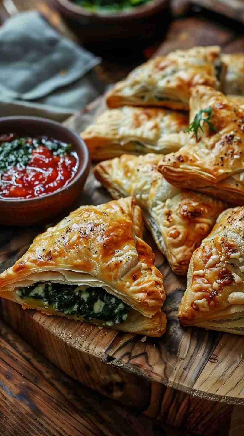 Spinach and Cheese Puff Pastries