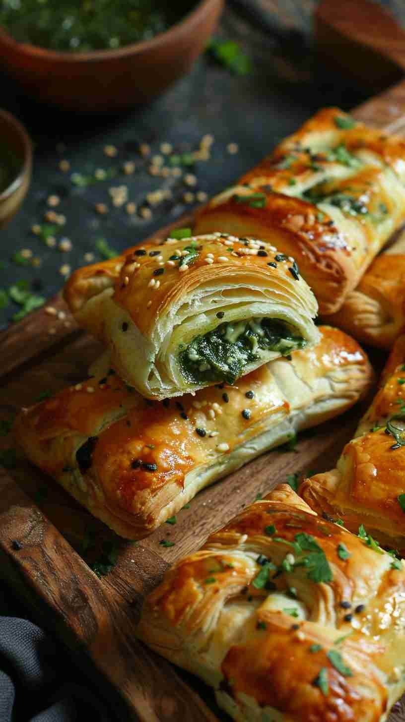 Spinach and Cheese Puff Pastries