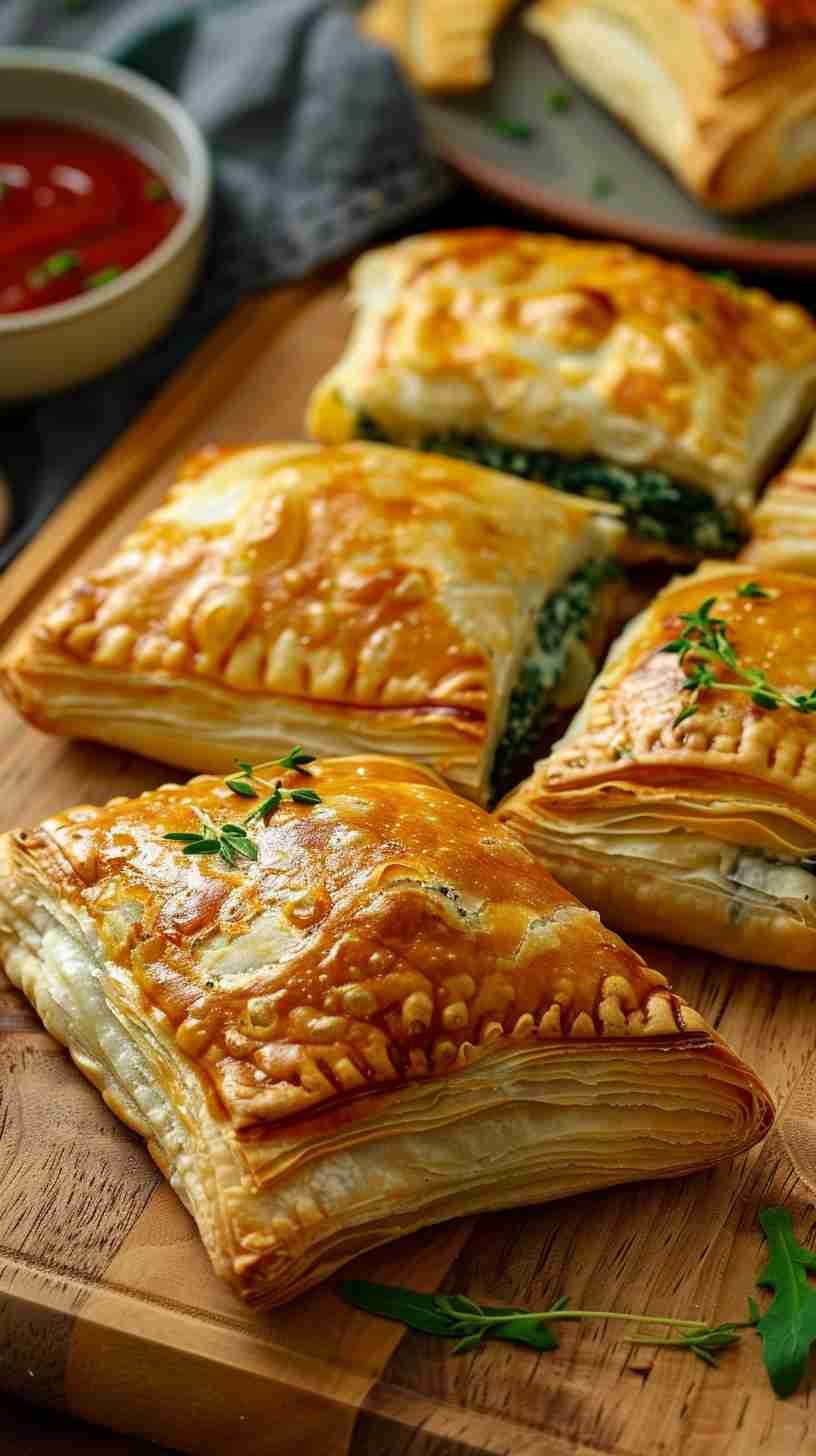 Spinach and Cheese Puff Pastries
