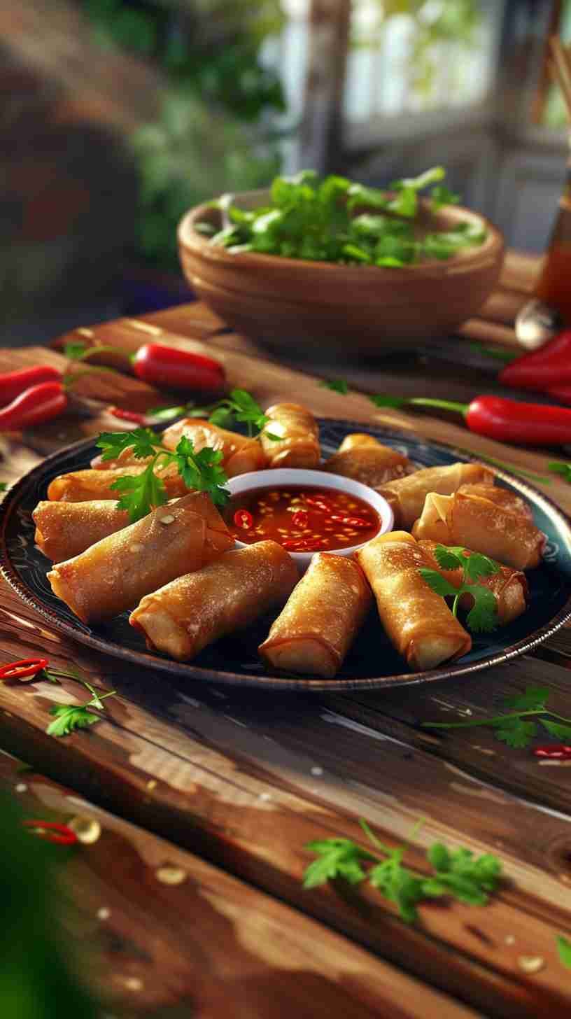Spring Rolls with Dipping Sauce
