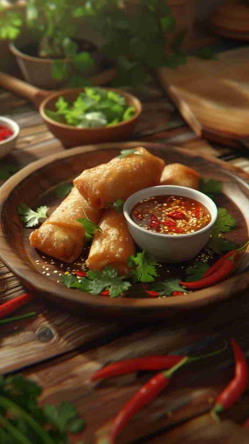 Spring Rolls with Dipping Sauce