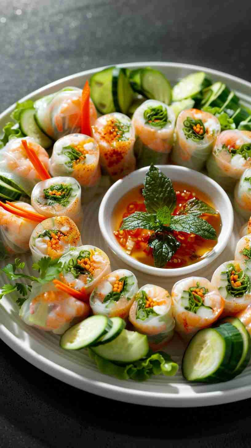 Spring Rolls with Dipping Sauce