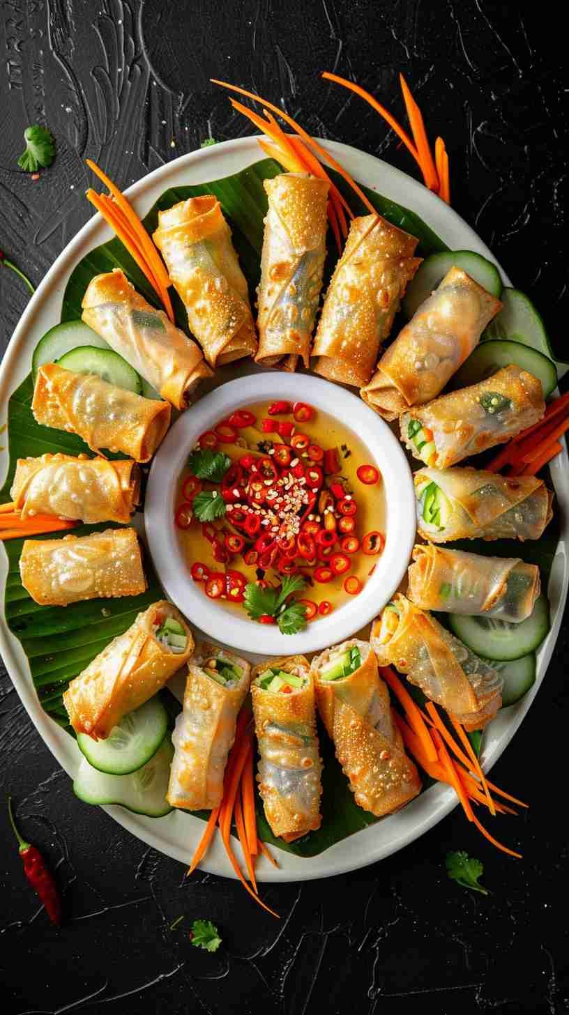 Spring Rolls with Dipping Sauce