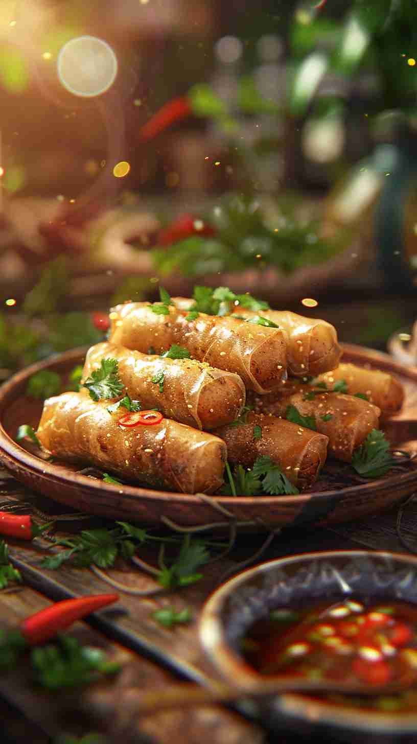 Spring Rolls with Dipping Sauce