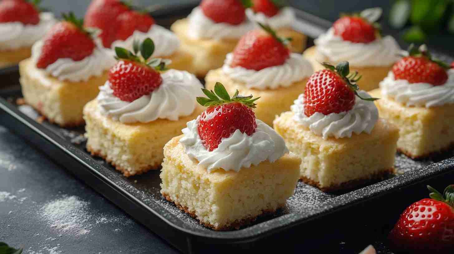Strawberry Shortcake Bars with Yellow Cake Mix