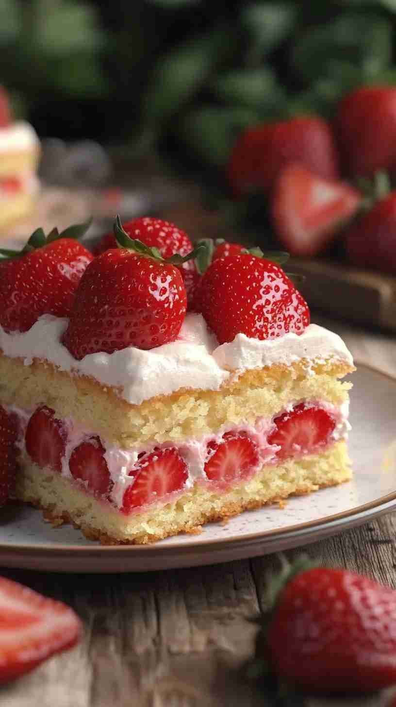 Strawberry Shortcake Bars with Yellow Cake Mix
