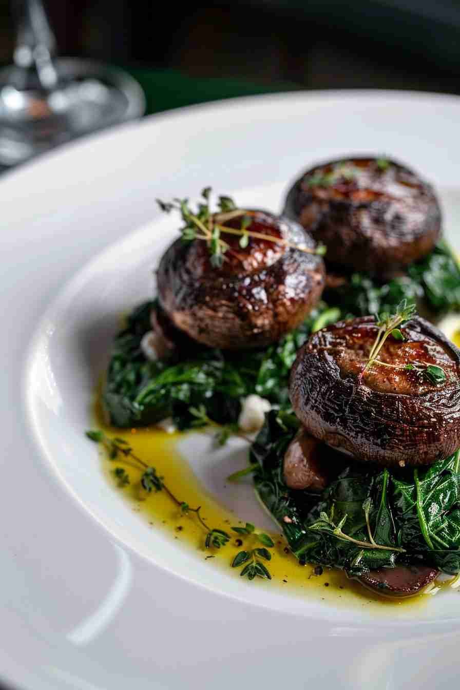 Stuffed Cap Mushrooms with Ricotta and Spinach