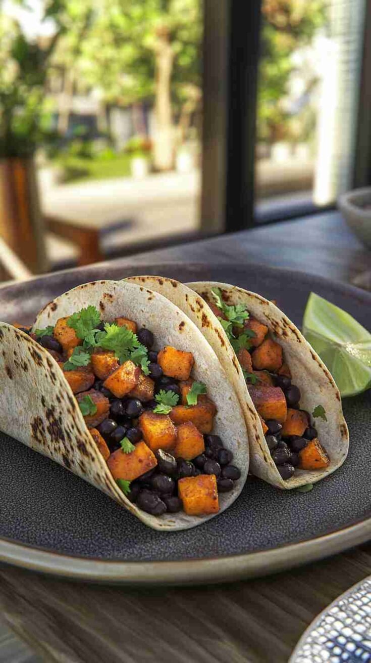 Sweet Potato and Black Bean Power Tacos