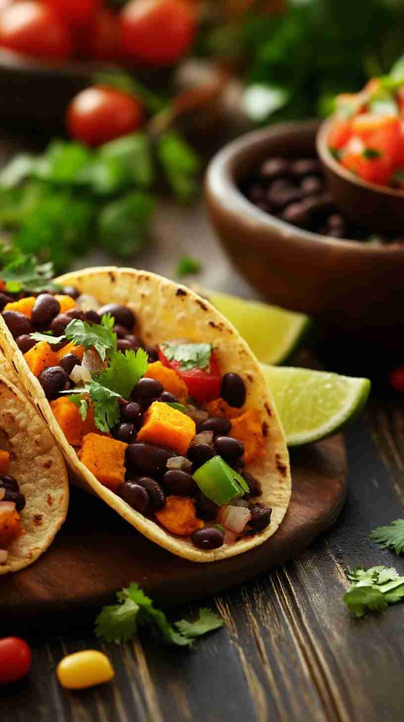 Sweet Potato and Black Bean Power Tacos